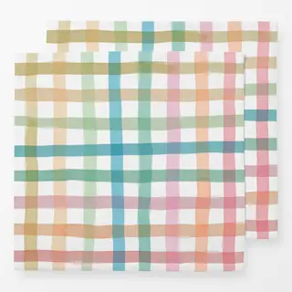 Servietten Gingham Kariert Regenbogen