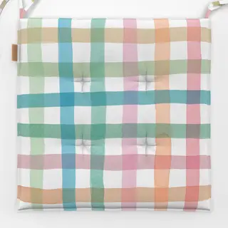 Sitzkissen Gingham Kariert Regenbogen
