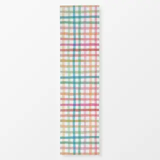 Tischläufer Gingham Kariert Regenbogen
