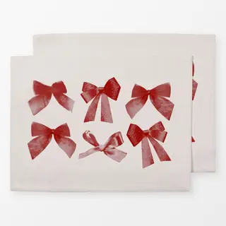 Tischset Schleifen Rot