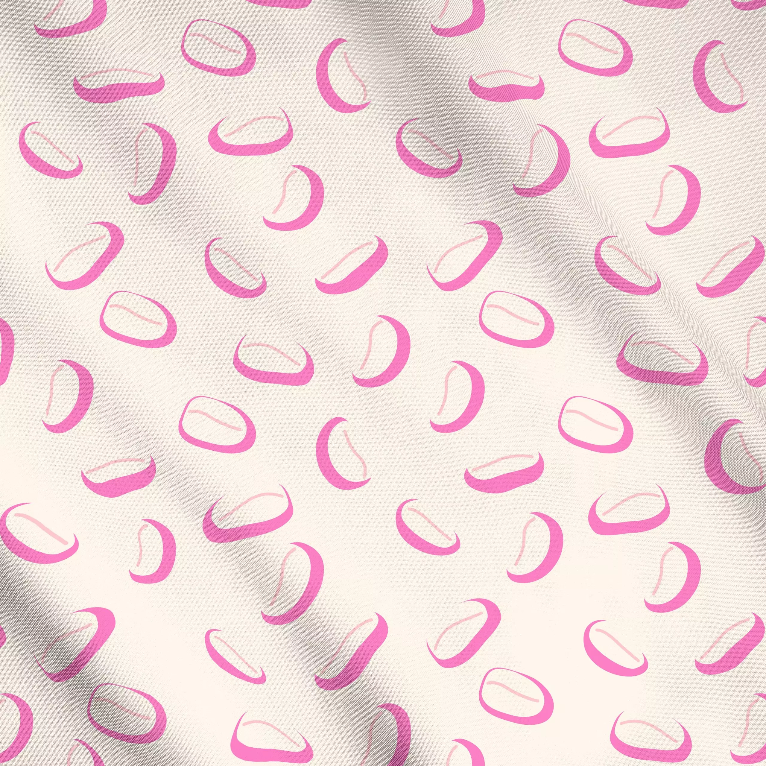 Meterware Coffee Beans Pink - Küche, Essen & Trinken - von „Jana Moßmann"; Kaffee, pink, pattern, Beans, Coffee, coffeelover...