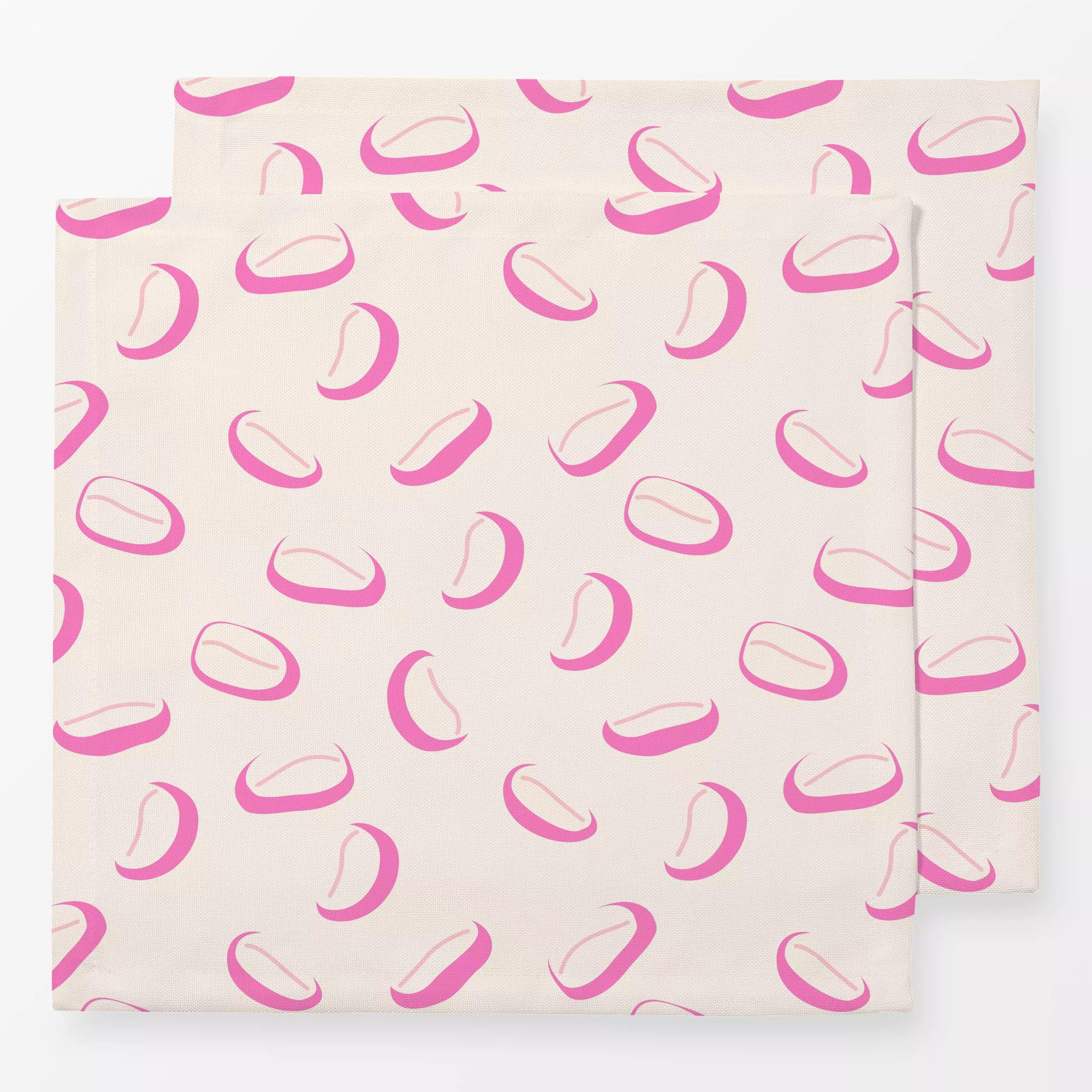 Servietten Coffee Beans Pink - Küche, Essen & Trinken - von „Jana Moßmann"; Kaffee, pink, pattern, Beans, Coffee, coffeelove...