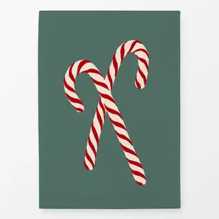 Geschirrtücher Xmas - Zuckerstange  grün