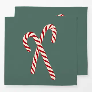 Servietten Xmas - Zuckerstange  grün