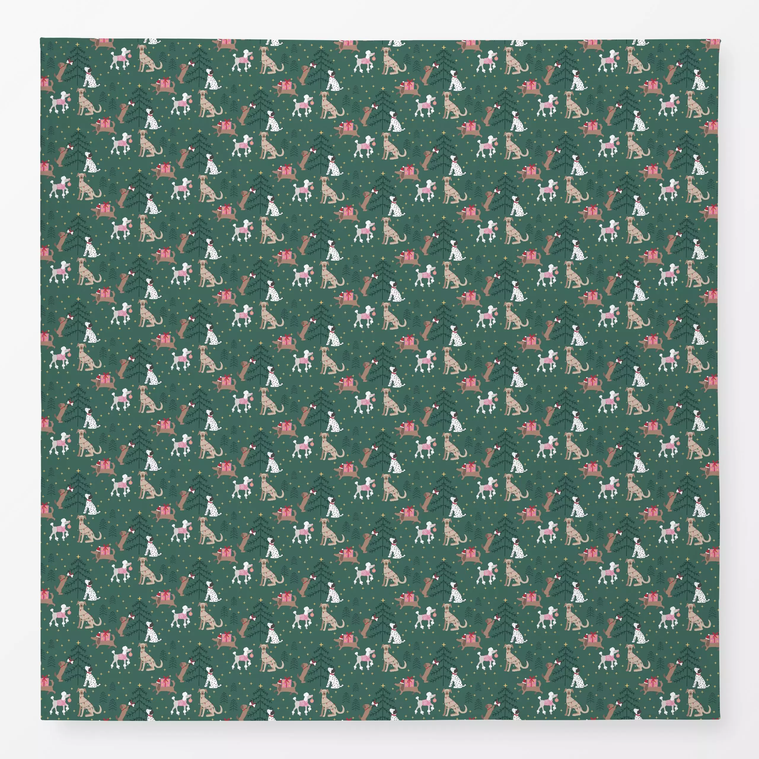 Tischdecke Jolly Dogs - Kinderzimmer & Motive für Kinder, Weihnachten - von „Andrea Liesert"; Weihnachten, Kinderzimmer, Lus...