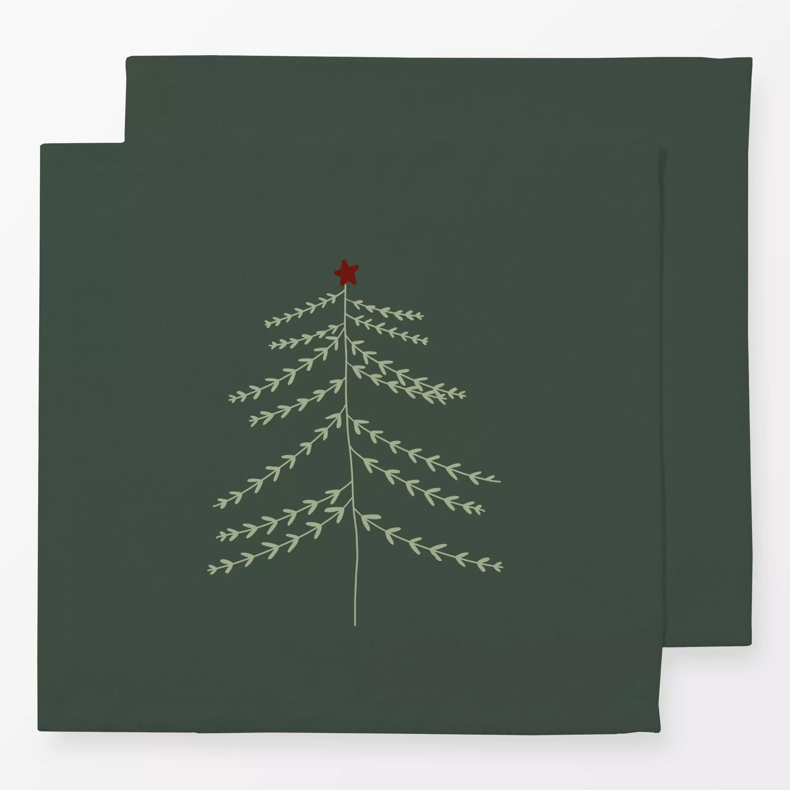 Servietten Winter Baum Grün - Weihnachten, Winter - von „Kruth Design"; Tanne, Tannenbaum, Weihnachtsbaum, Weihnachten, Wint...