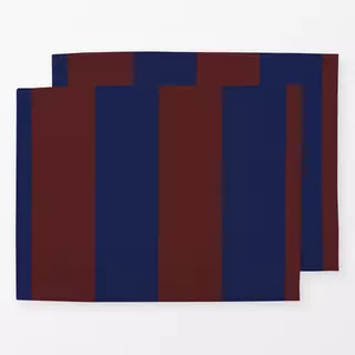 Tischset Stripe Collection Brown Blue