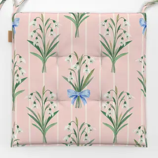 Sitzkissen Schneeglöckchen rosa