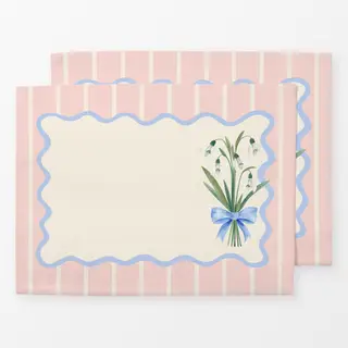 Tischset Schneeglöckchen rosa