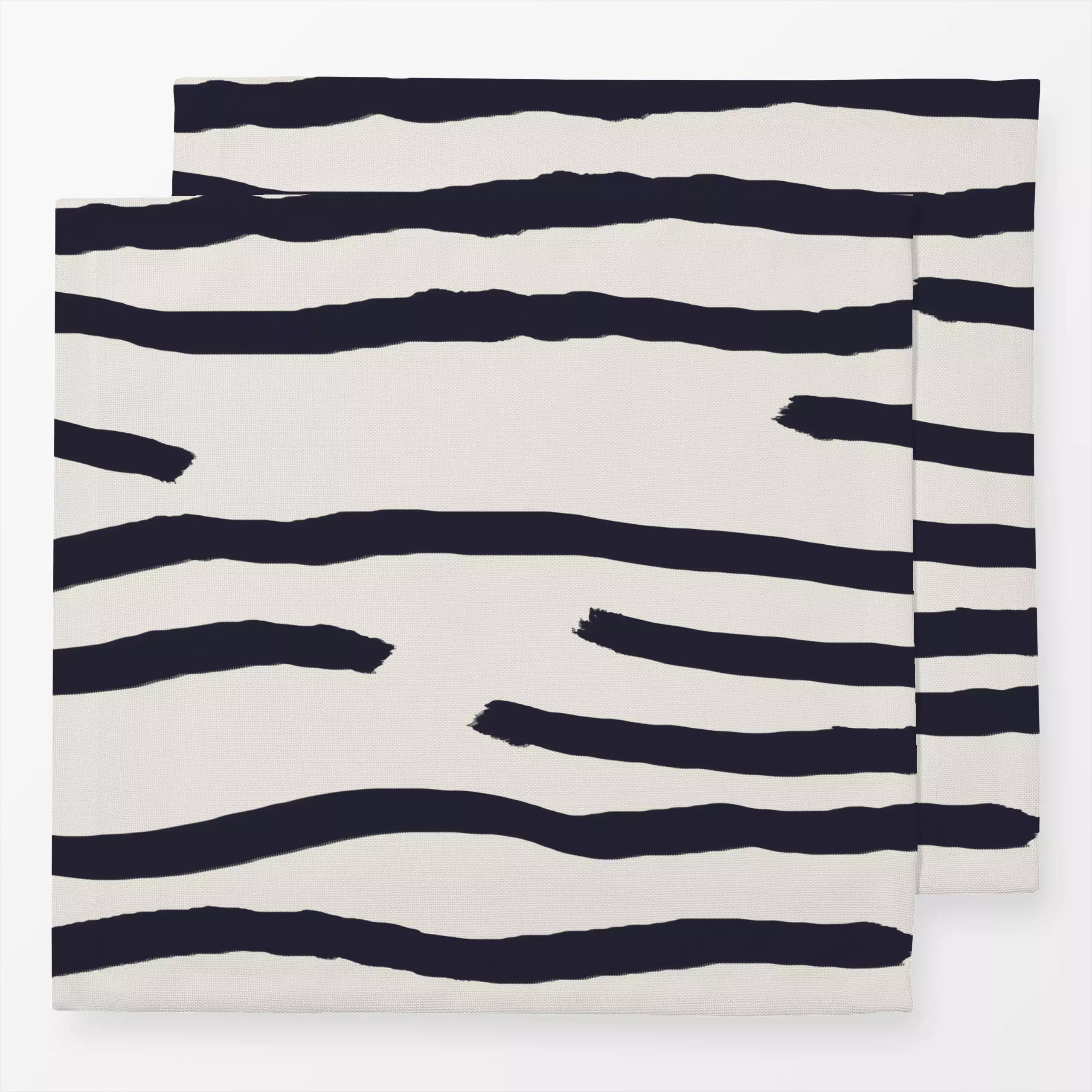 Servietten Water - Symbole & Muster - von „Julia Schumacher"; boho, schwarz, minimal, Wasser, Streifen, Minimalismus, wellen...