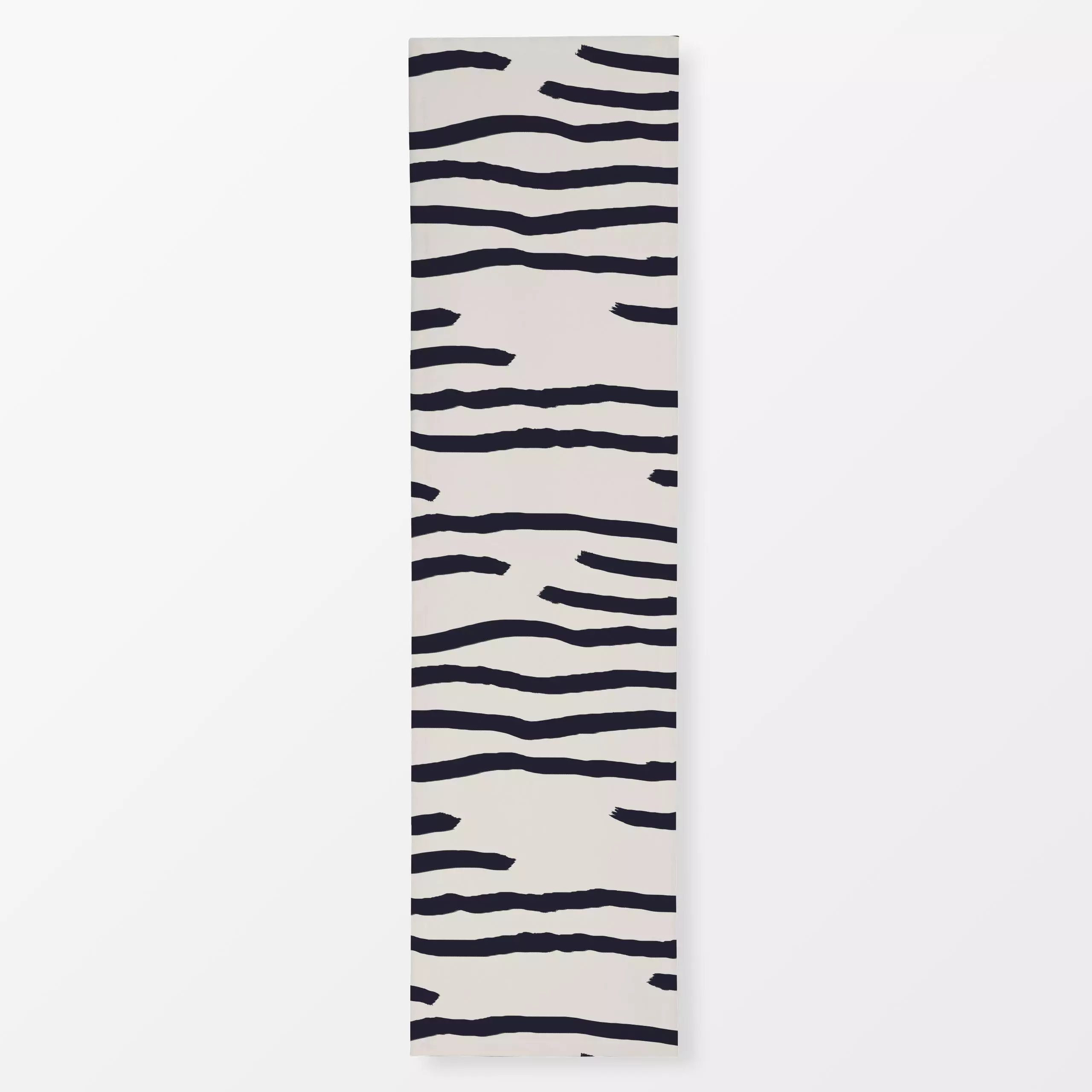 Tischläufer Water - Symbole & Muster - von „Julia Schumacher"; boho, schwarz, minimal, Wasser, Streifen, Minimalismus, welle...