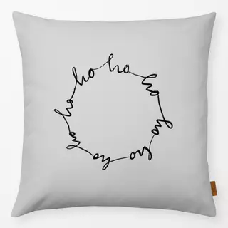 Kissen ho ho ho Kreis GRAU