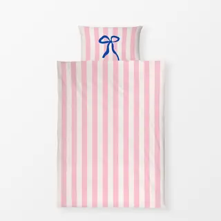 Bettwäsche Schleife auf Streifen