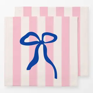 Servietten Schleife auf Streifen