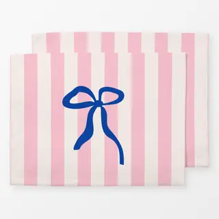 Tischset Schleife auf Streifen