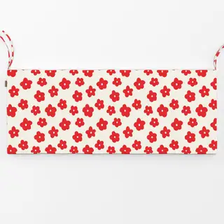 Bankauflage Blümchen rot