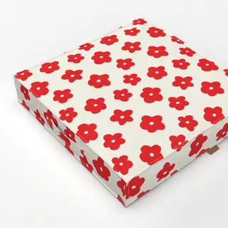 Bodenkissen Blümchen rot