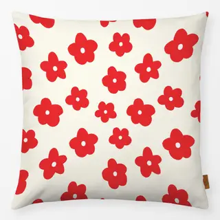 Kissen Blümchen rot