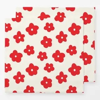 Servietten Blümchen rot
