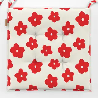 Sitzkissen Blümchen rot