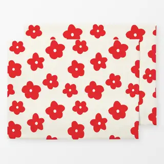 Tischset Blümchen rot