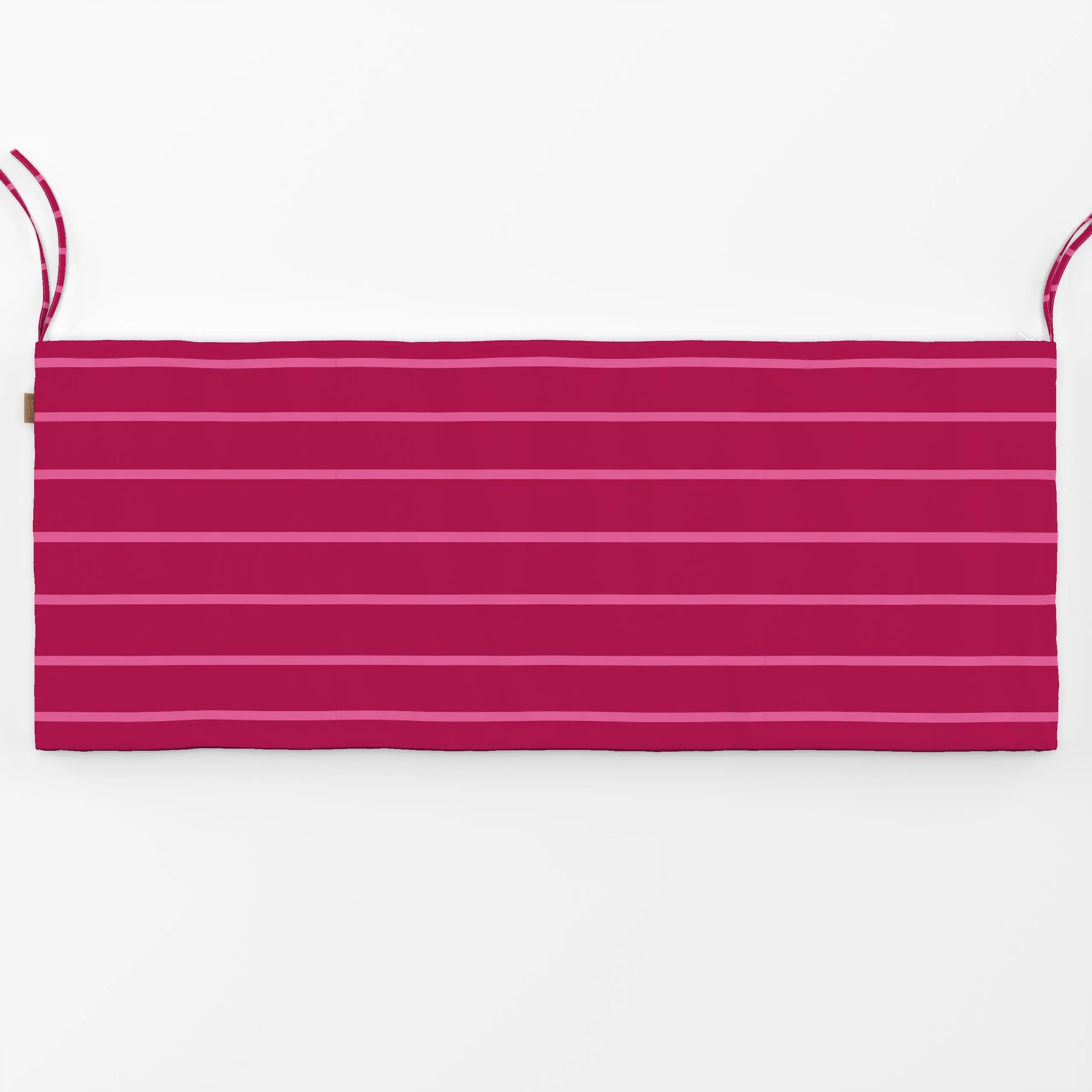 Bankauflage Stylish Stripes Red Pink - Symbole & Muster - von „Andrea Haase"; rosa, Sommer, farbenfroh, gestreift, horizonta...