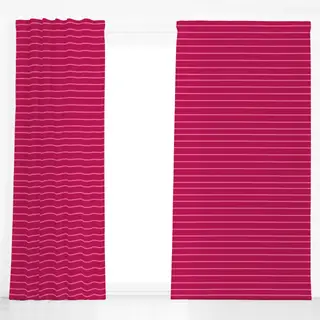 Dekovorhang Stylish Stripes Red Pink