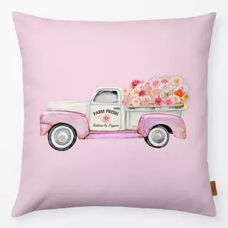 Kissen Cottage Summer Truck 1 Pink