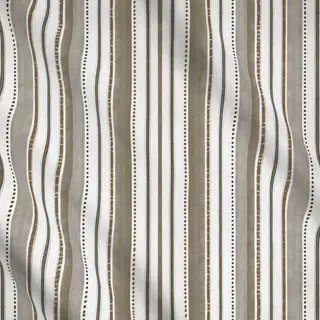 Meterware Rustic Linen Stripes Beige