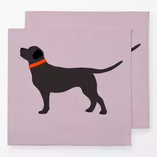 Servietten Schwarzer Labrador