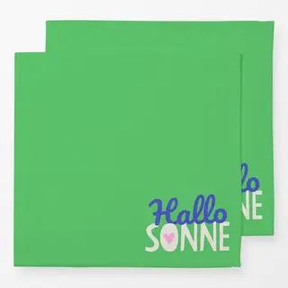 Servietten Hallo Sonne grün-blau