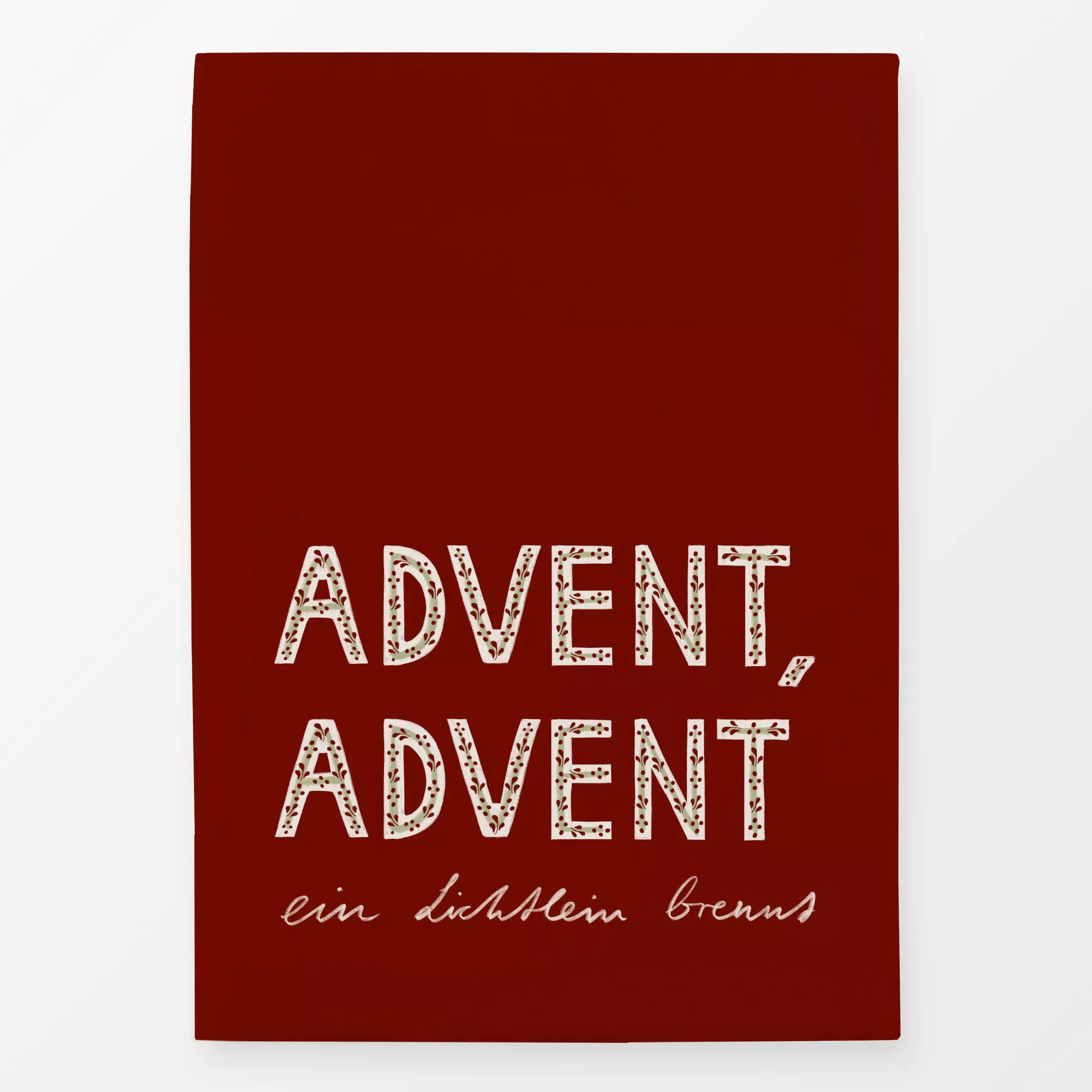Geschirrtücher Advent Advent Rot - Sprüche & Schriftzüge, Weihnachten - von „Sophie Augustin Illustration"; Weihnachten, typ...