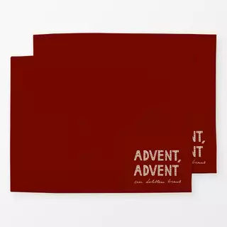 Tischset Advent Advent Rot