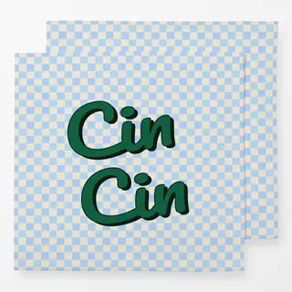 Servietten Cin Cin blau