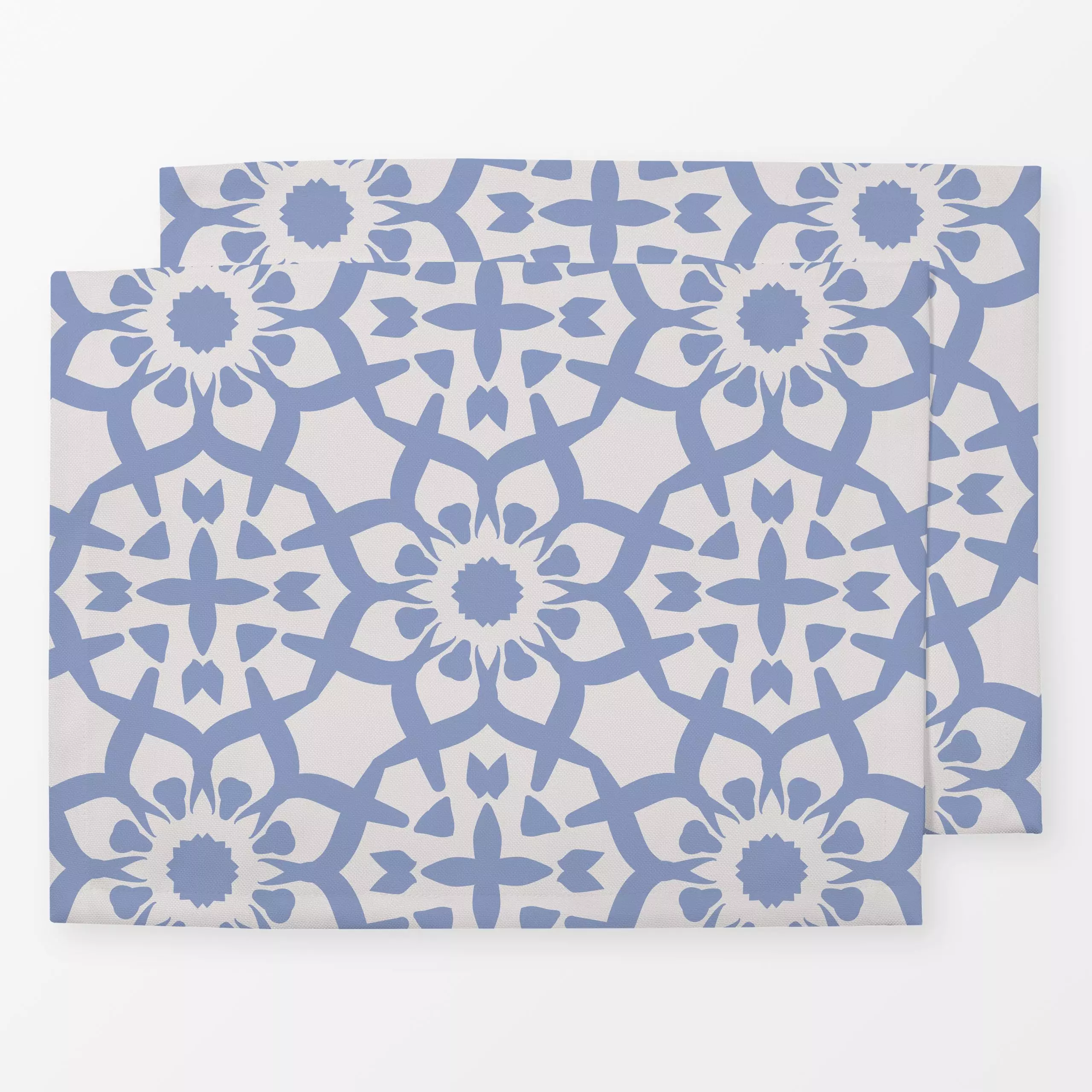 Tischset Blockprint Indigo Muster 4, gemustert, Sommer, von Heyduda