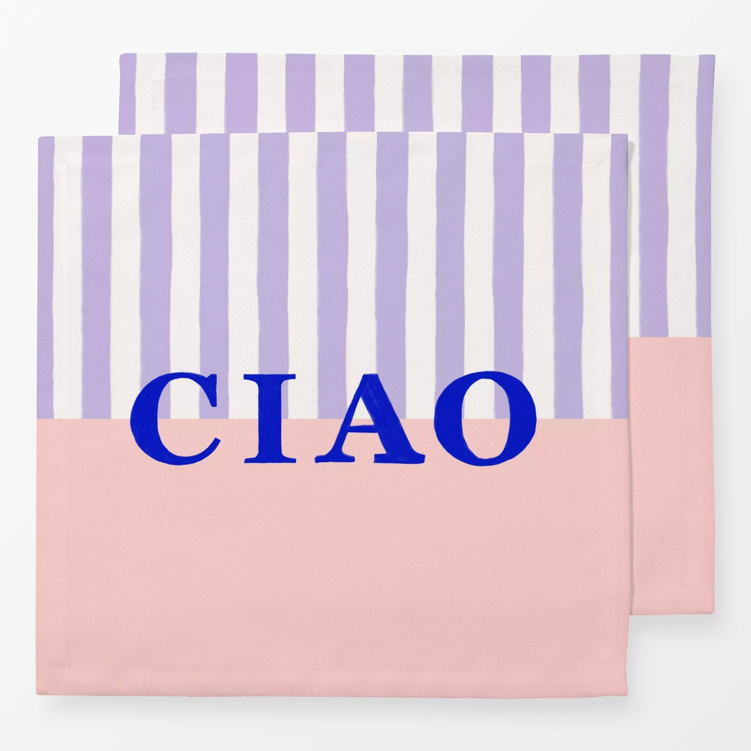 Servietten Ciao Color Block - Sprüche & Schriftzüge, Symbole & Muster - von „Sophie Augustin Illustration"; Sommer, typograf...