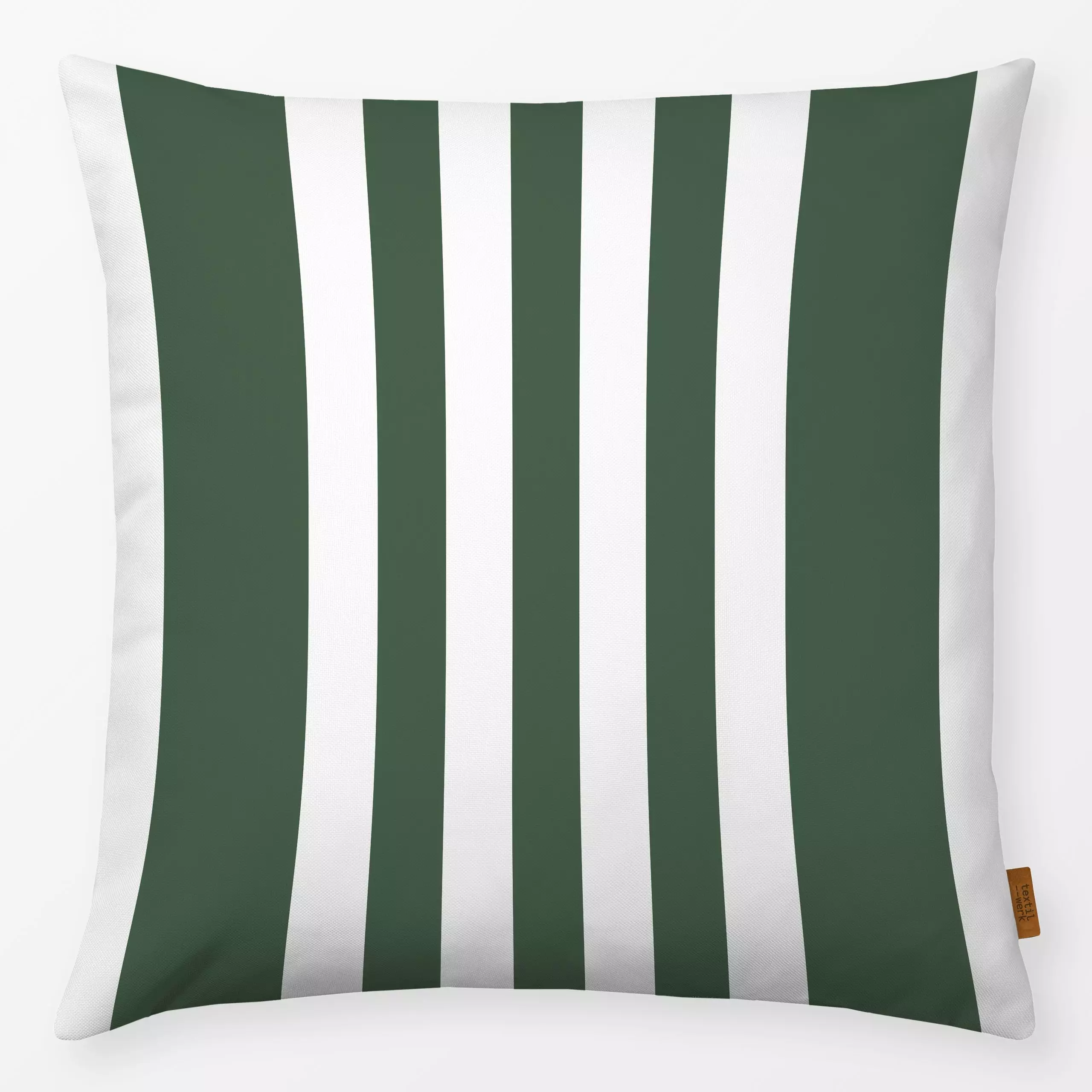 Kissen Vintage Stripe Green - Symbole & Muster - von „Studio ROSAGRAU"; boho, Streifen, Retro, Sommer, StudioROSAGRAU, gestr...