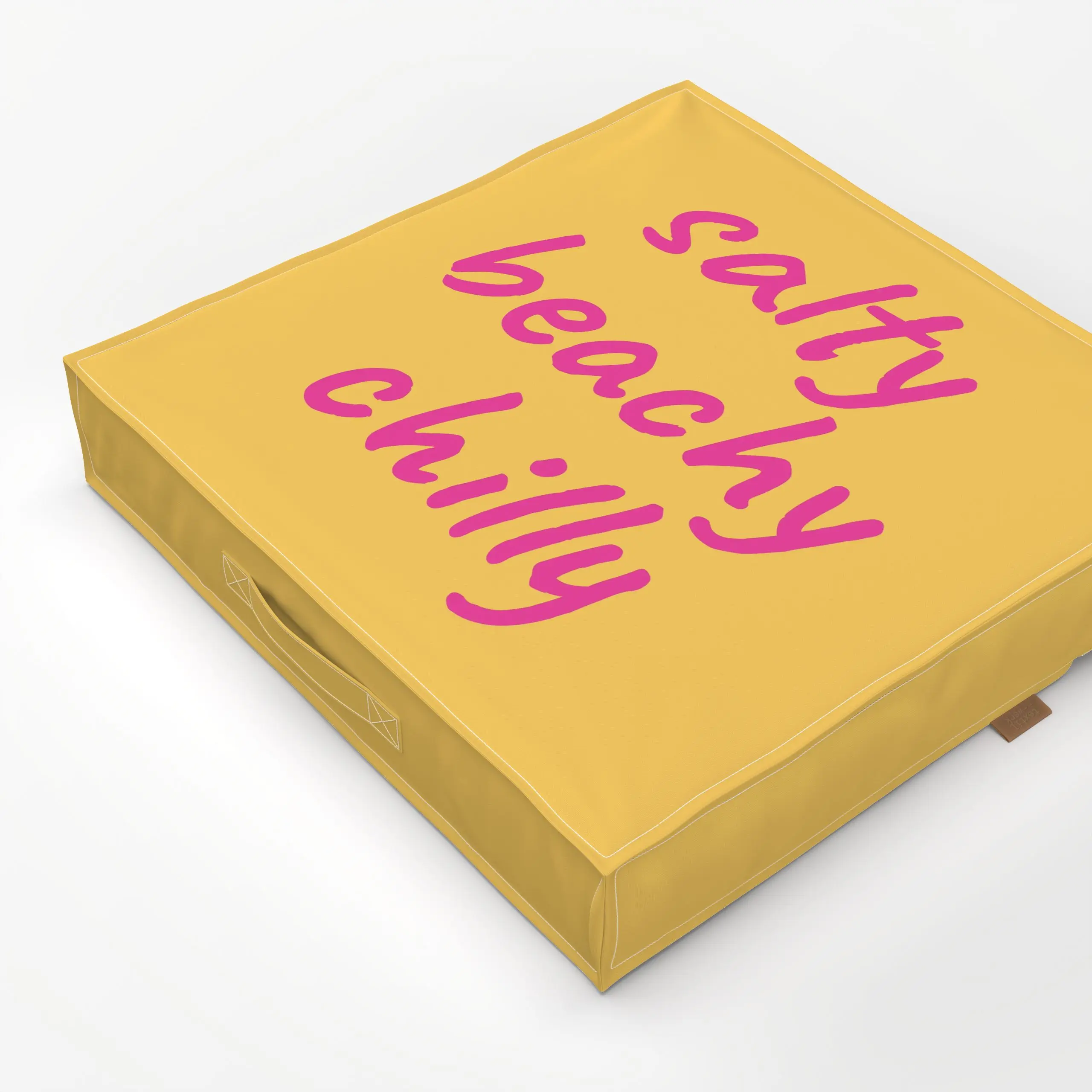 Bodenkissen Salty Beachy Chilly - Sommer, Sprüche & Schriftzüge, Reise - von „Jana Moßmann"; bold, beachvibes, SummerVibes, ...