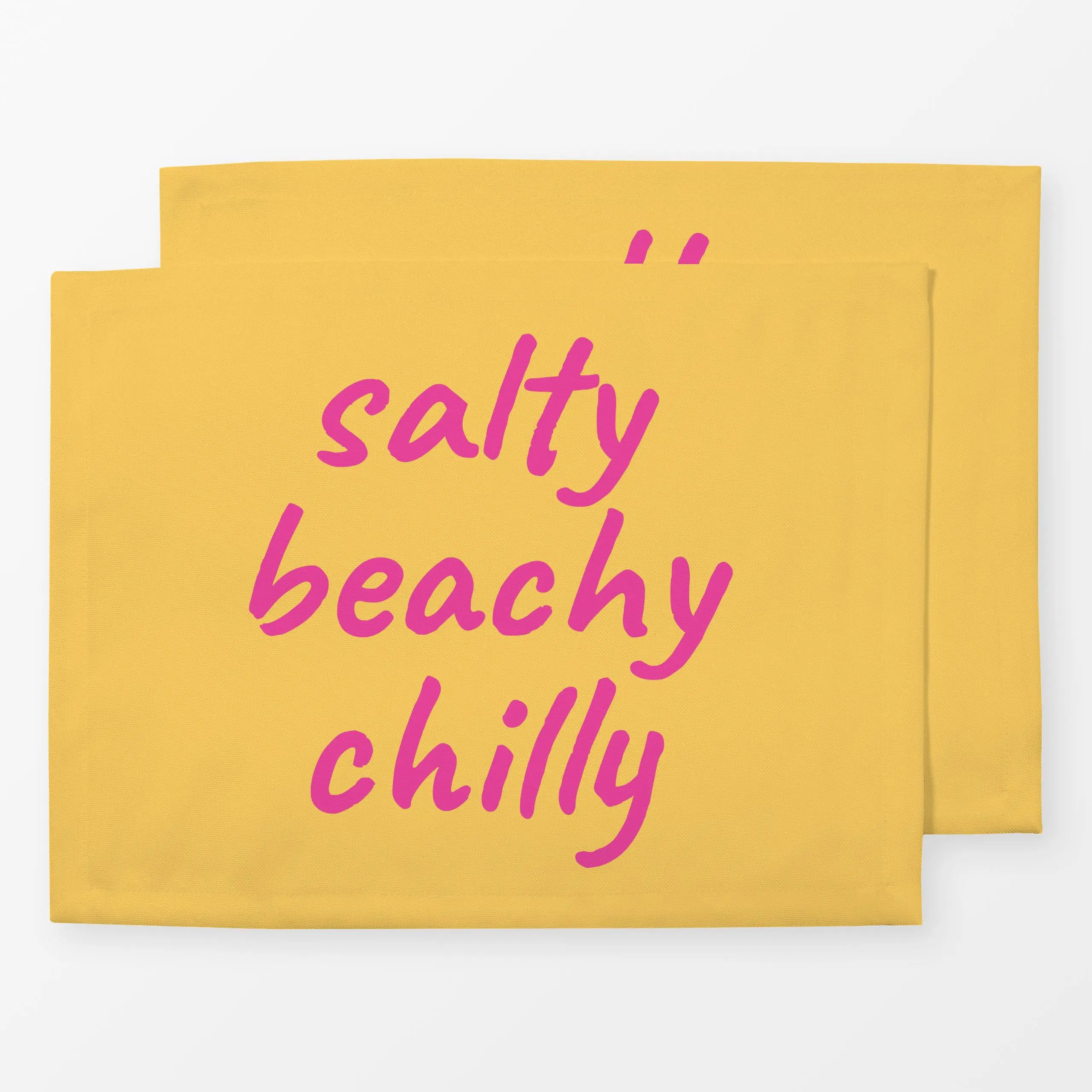 Tischset Salty Beachy Chilly, Spruch, Sommer, von Jana Moßmann
