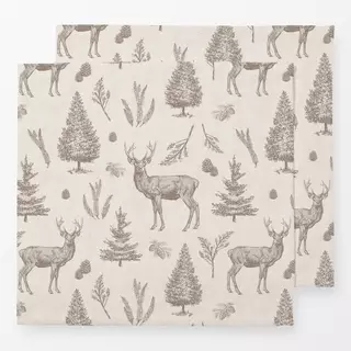 Servietten Winter deer and woodlands III