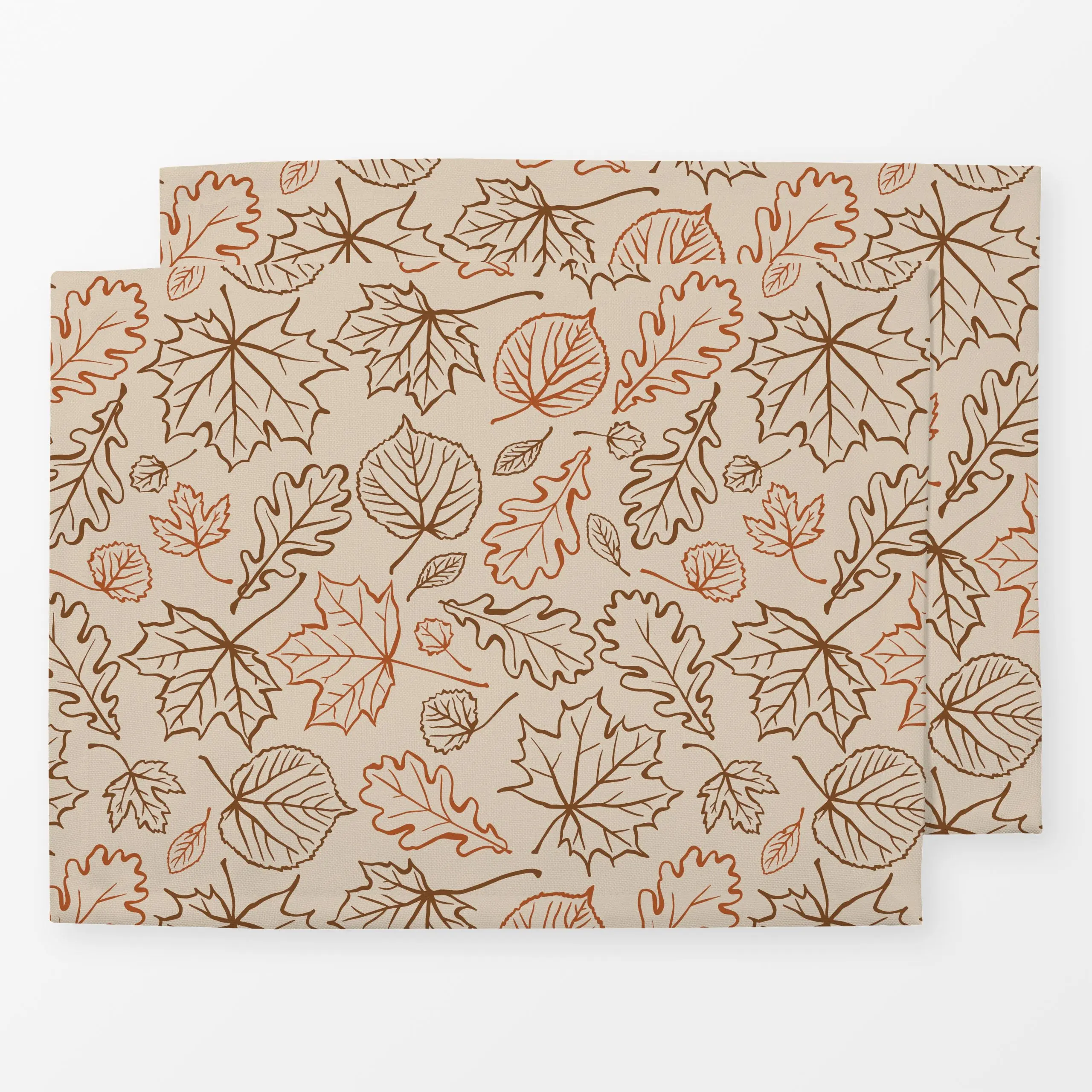 Tischset Herbstlaub - Blumen & Florales, Herbst, Pflanzen & Botanik - von „Katrin Graff"; minimal, Herbstdeko, scandinavisch...