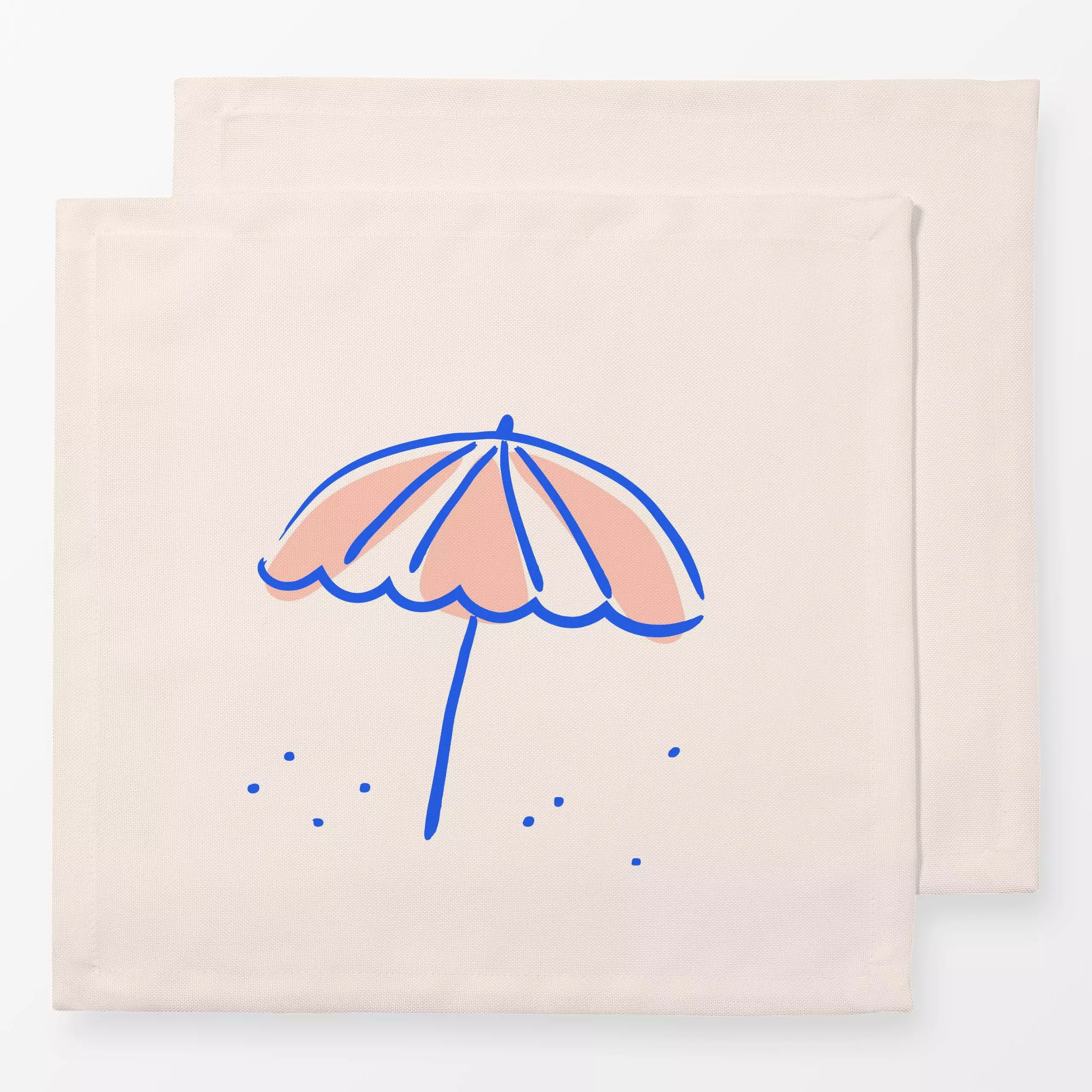 Servietten Sonnenschirm - Sommer, Reise, Retro & Vintage - von „Maren Gross "; Strand, Urlaub, Summerfeeling, Sonnenschirm, ...