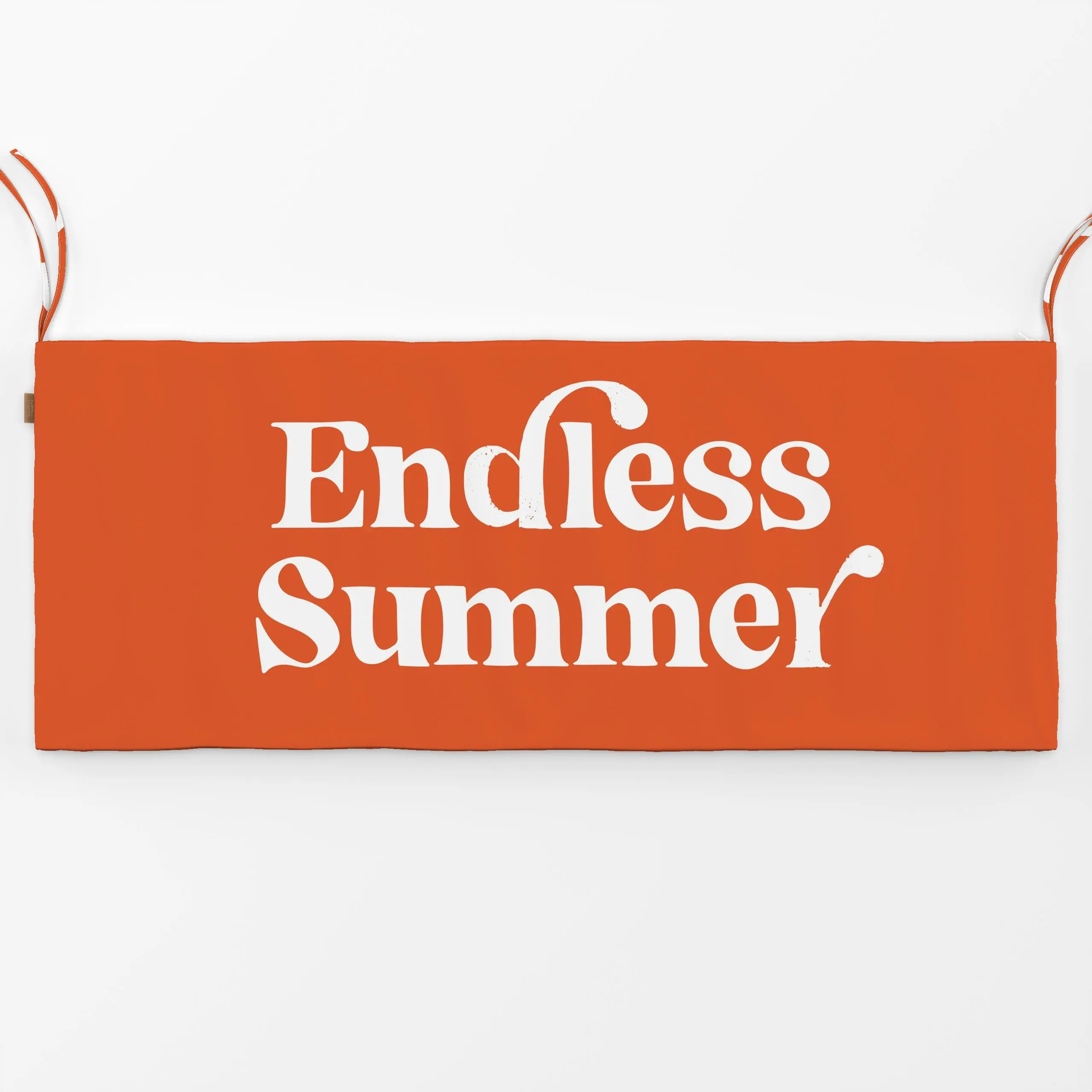 Bankauflage Endless Summer orange - Sommer, Sprüche & Schriftzüge - von „moDeern Design Studio"; boho, Sommerblumen, Jungle,...