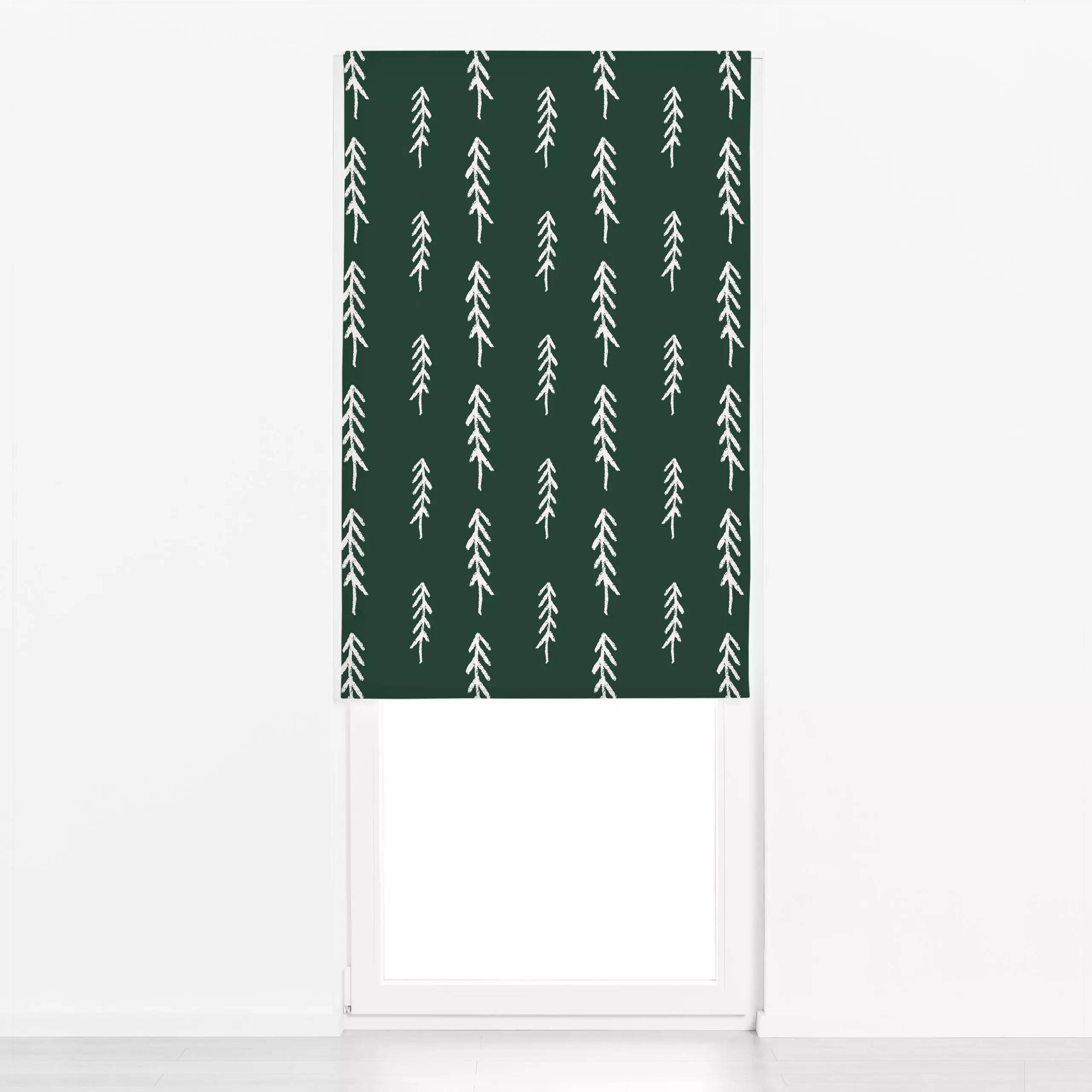 Raffrollo Weihnachtsbäume - Weihnachten, Winter - von „Uta Naumann"; Natur, skandinavisch, Bäume, Wald, Hygge, Tannenbaum, W...