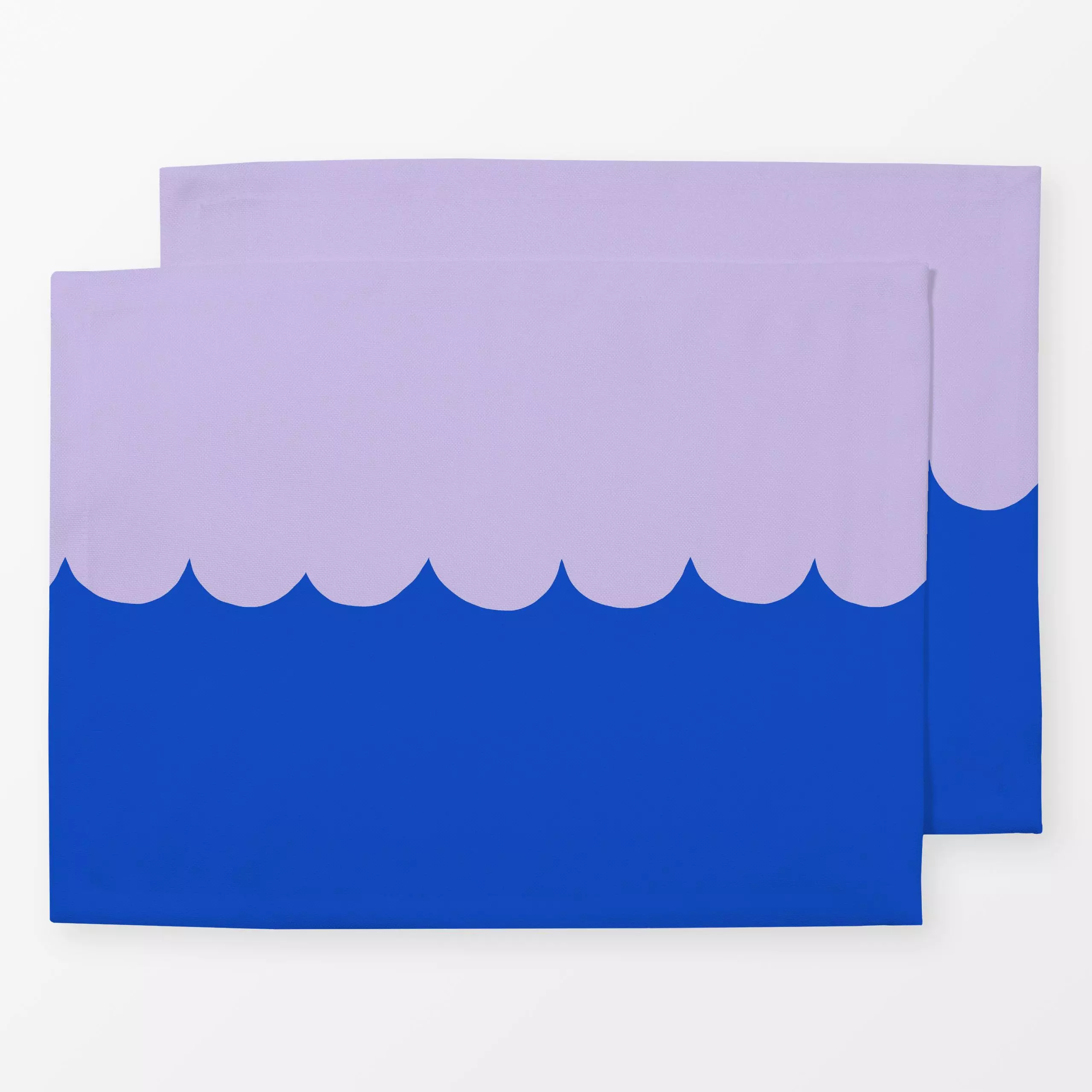 Tischset Wellen Colorblocking - Symbole & Muster - von „Studio Kesse"; Linien, Streifen, Sommer, wellen, lila, trendfarben, ...