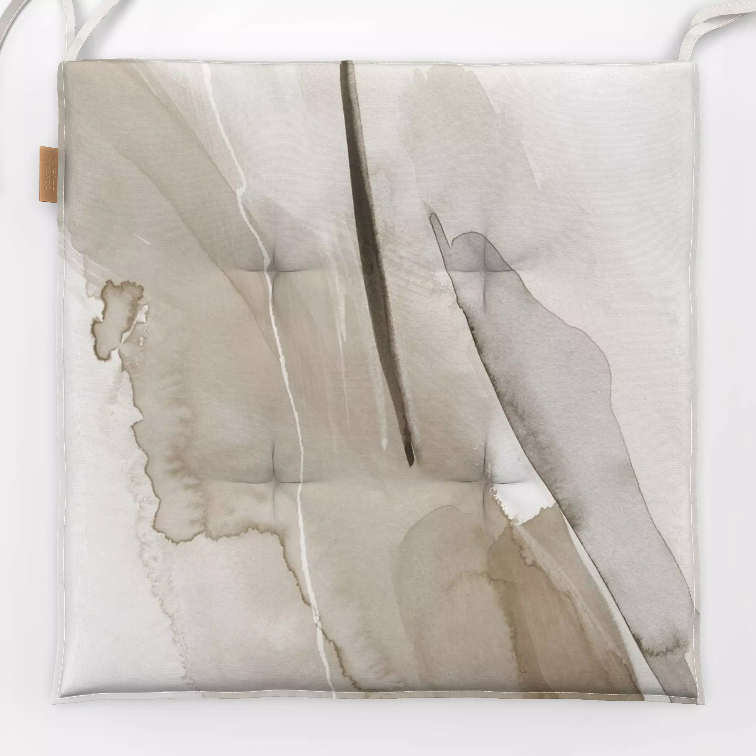 Sitzkissen Brush strokes neutral tones 1 - Herbst, Symbole & Muster - von „Nouveau Prints"; Tusche, Striche, Minimalismus, N...