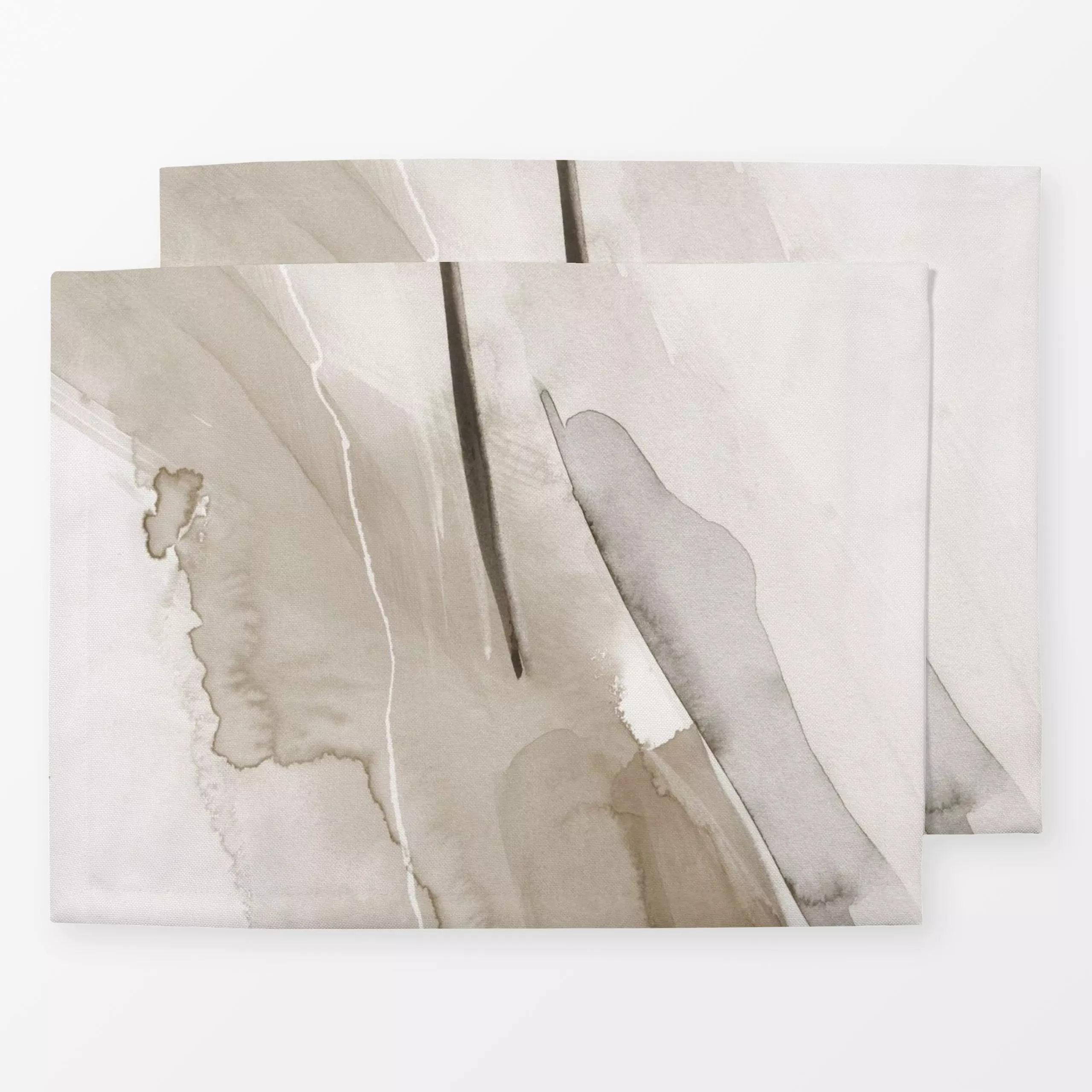 Tischset Brush strokes neutral tones 1 - Herbst, Symbole & Muster - von „Nouveau Prints"; Tusche, Striche, Minimalismus, Nor...