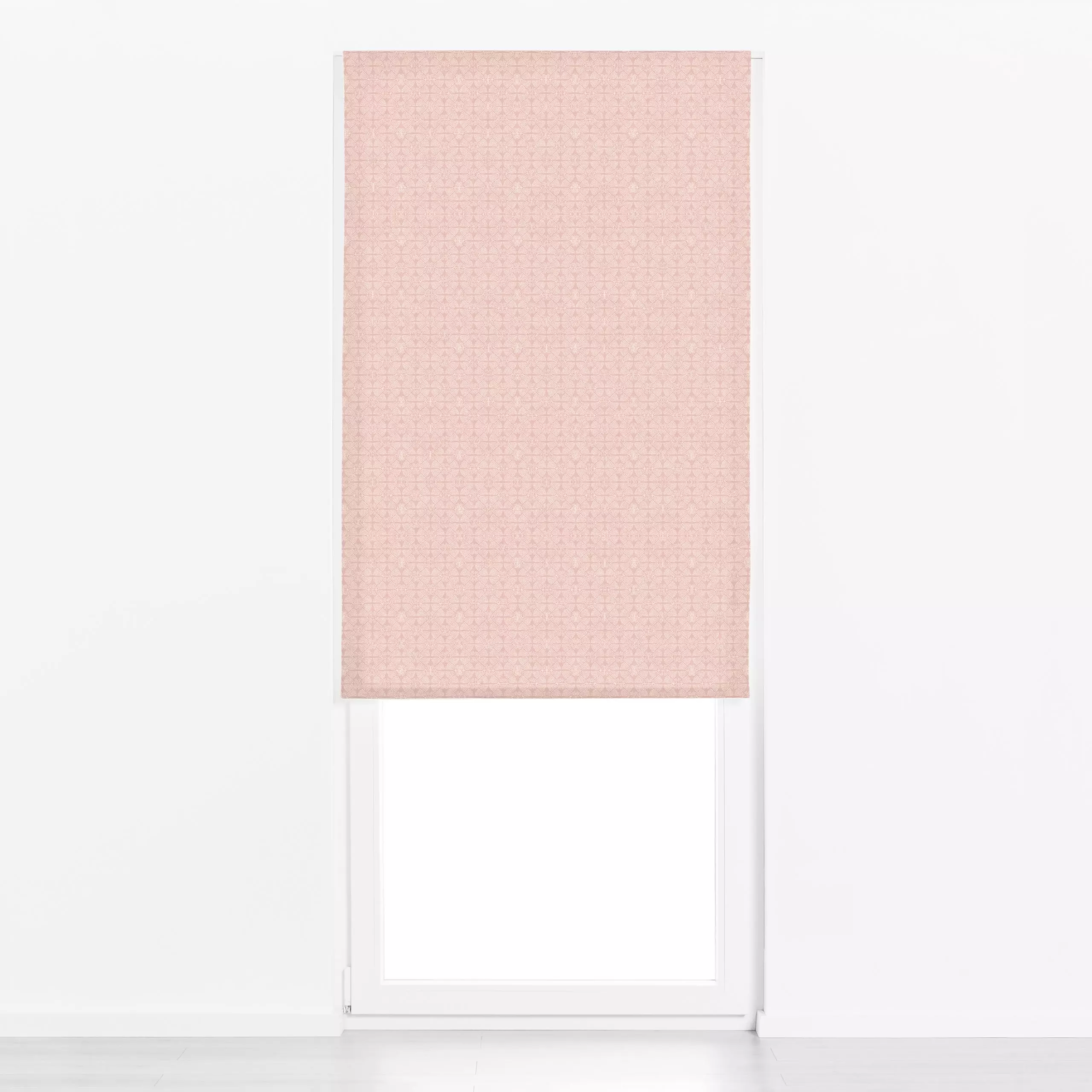 Raffrollo Abstract Geometry Blush - Symbole & Muster, Retro & Vintage - von „Bloomery Decor"; abstrakt, rosa, Geometrisch, p...