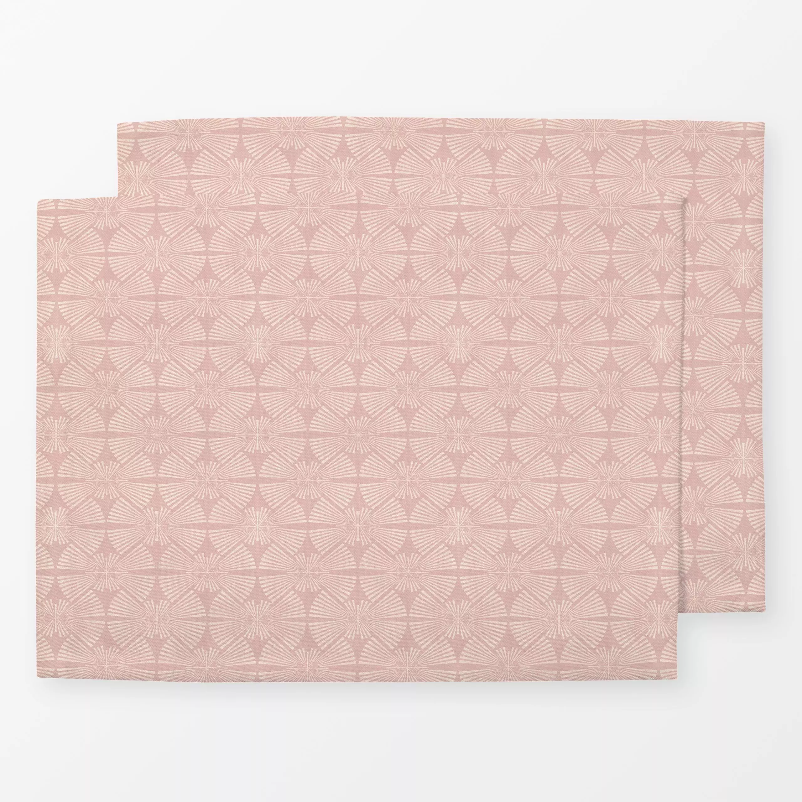 Tischset Abstract Geometry Blush, gemustert, von Bloomery Decor