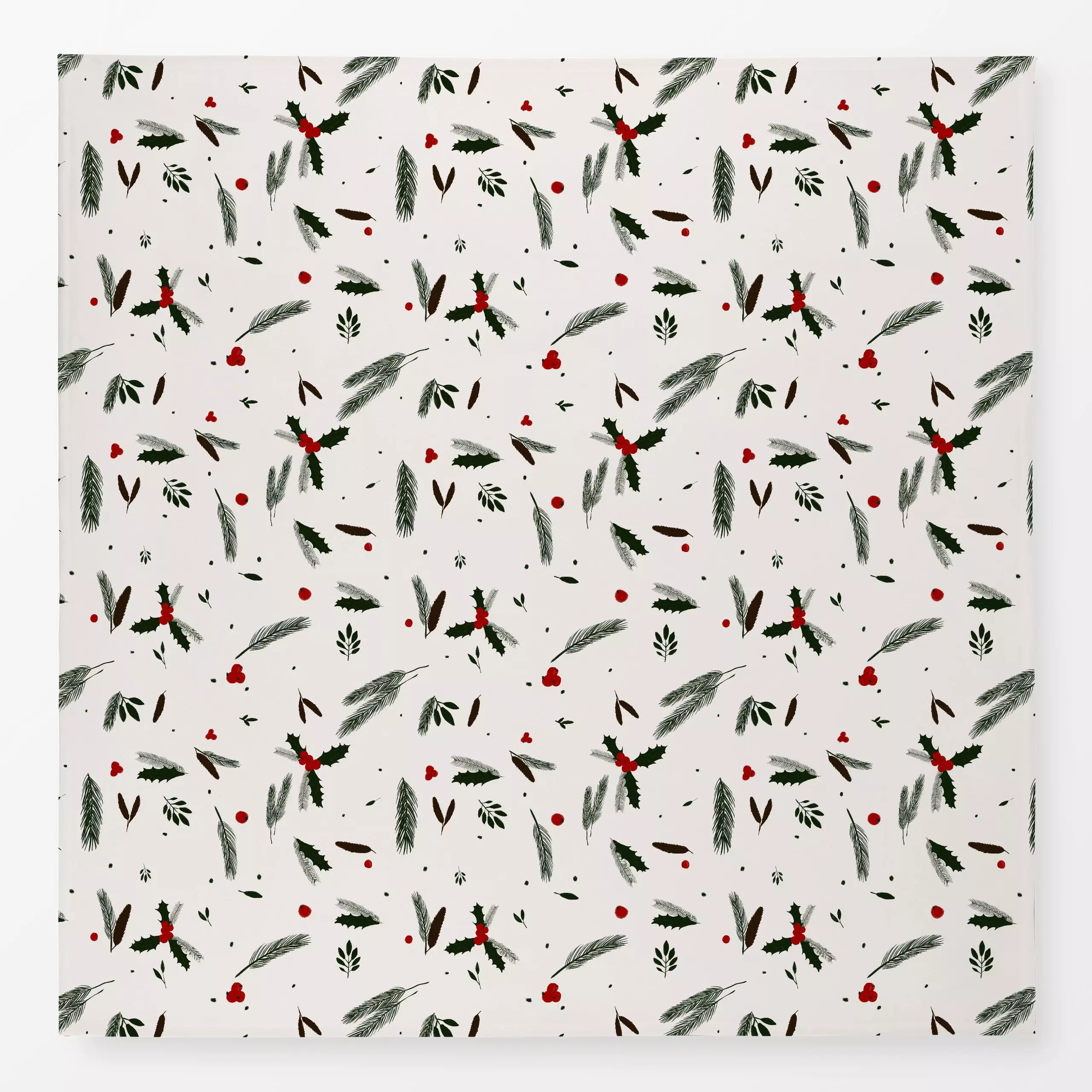 Tischdecke Zweige Weihnachten - Weihnachten, Pflanzen & Botanik - von „Sophie Augustin Illustration"; Weihnachten, Mistelzwe...